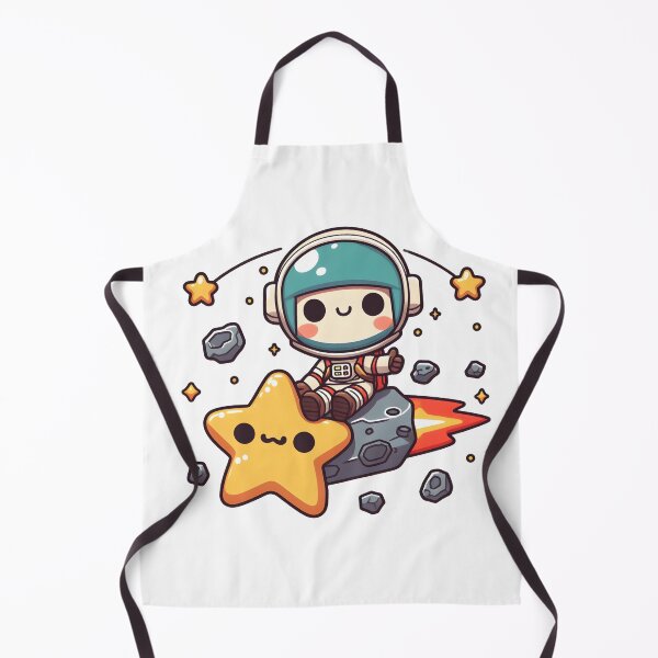 Item preview, Kawaii Space Explorer Sitting On A Shooting Star With Meteorite Necklace designed and sold by CanvasCutie.