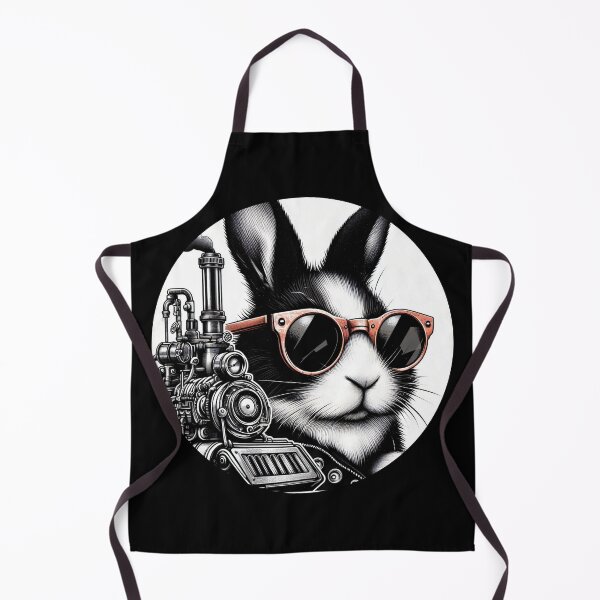 Aperçu de l'œuvre lapin à côté d'un train rétro créée et vendue par Mechanical-Artt.