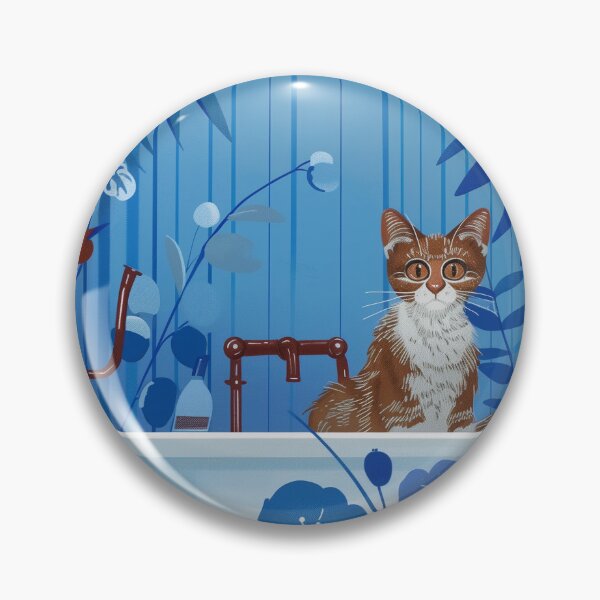 Item preview, cat in the bath tub designed and sold by PricklyPeanut.