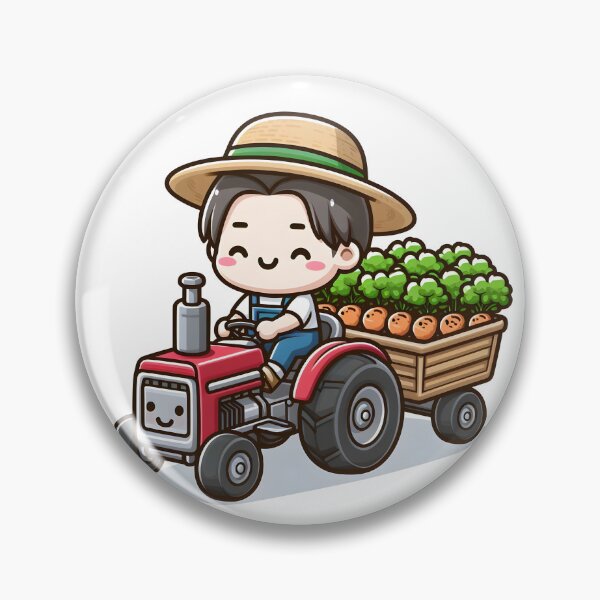 Item preview, Kawaii Farmer With Garden Gloves designed and sold by CanvasCutie.
