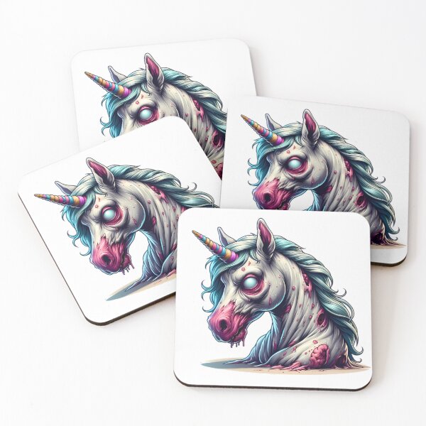 Item preview, undead zombie unicorn creepy zombiecorn horse designed and sold by dimaxstore.