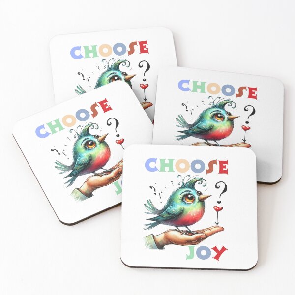 Item preview, Choose Joy Motivational Quote Colorful Funny Bird Design designed and sold by Raise2Shine.