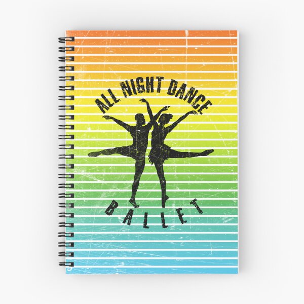 Item preview, Black silhouette of a couple dancing ballet against a background of colorful stripes designed and sold by HarridanCreates.