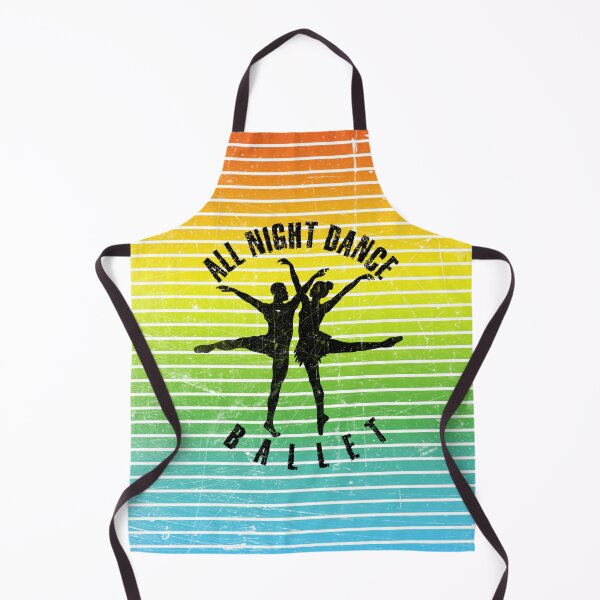 Item preview, Black silhouette of a couple dancing ballet against a background of colorful stripes designed and sold by HarridanCreates.