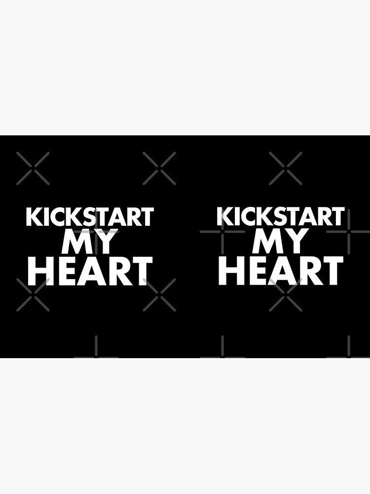 "Kickstart My Heart Black" Mug by GnomeEnthusiast Redbubble