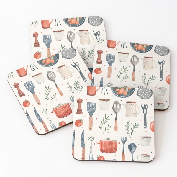 Item preview, kitchen flatlay designed and sold by PricklyPeanut.