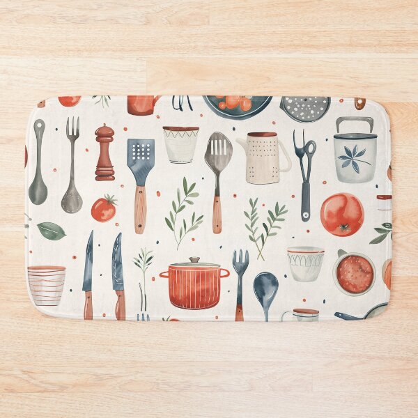 Item preview, kitchen flatlay designed and sold by PricklyPeanut.