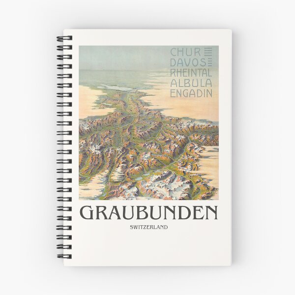 Item preview, Graubunden Switzerland Vintage Travel Poster designed and sold by cutesy.
