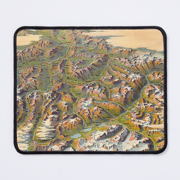 Item preview, Graubunden Switzerland Vintage Travel Poster designed and sold by cutesy.