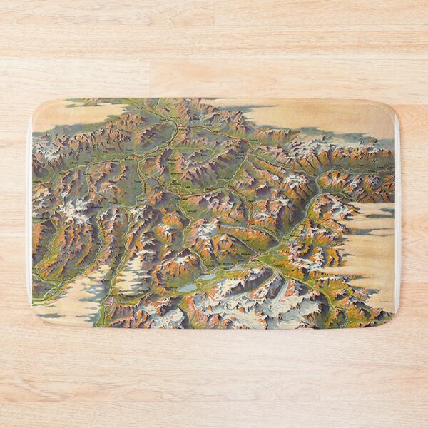 Item preview, Graubunden Switzerland Vintage Travel Poster designed and sold by cutesy.