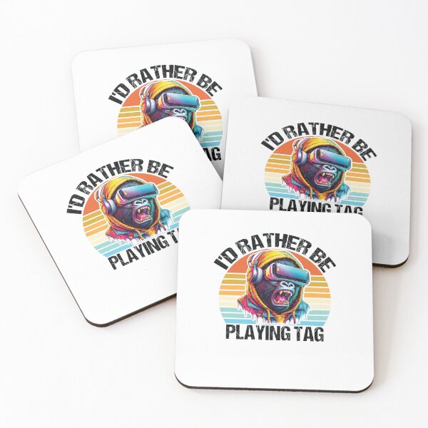 Item preview, I'd Rather Be Playing Tag Gorilla Monke Tag Gorilla VR Gamer designed and sold by 7Merch.