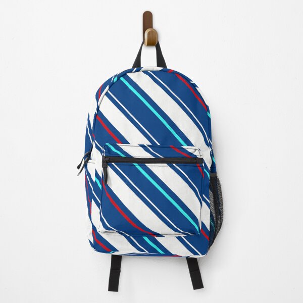 Item preview, Blue and White Diagonal Stripes Pattern Design designed and sold by PatternTitan.