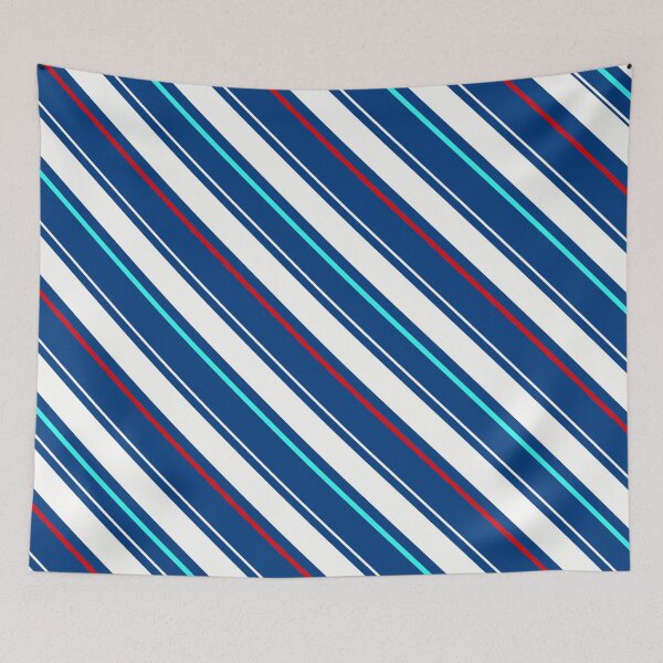 Item preview, Blue and White Diagonal Stripes Pattern Design designed and sold by PatternTitan.