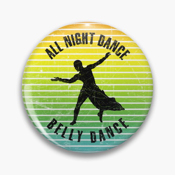 Item preview, Black silhouette of a man dancing belly dance against a background of colorful stripes designed and sold by HarridanCreates.