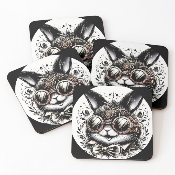 Item preview, rabbit wearing goggles and a bow tie designed and sold by Mechanical-Artt.