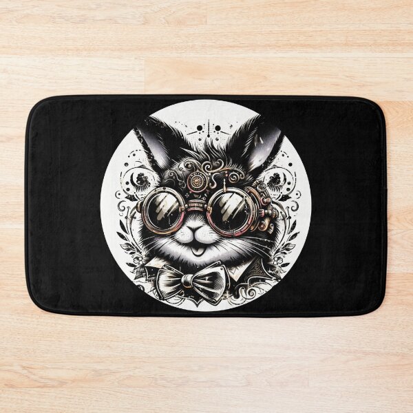 Item preview, rabbit wearing goggles and a bow tie designed and sold by Mechanical-Artt.