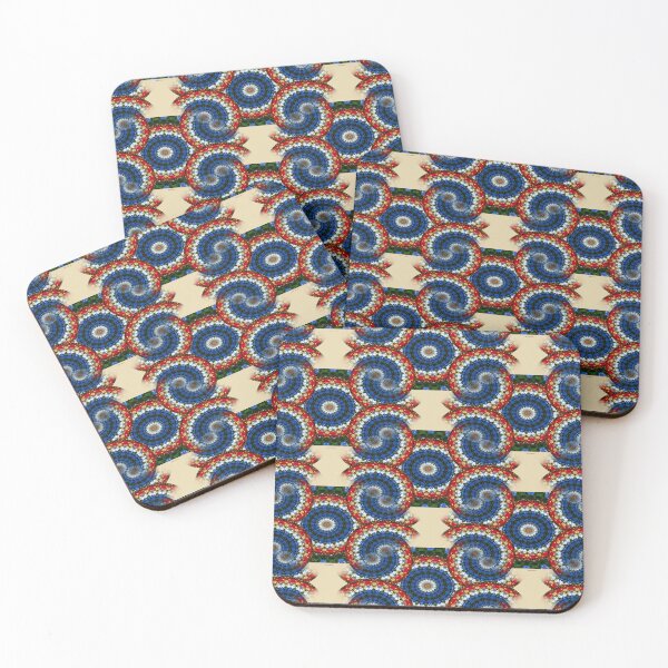 Item preview, Mushroom Mania Blue Kaleidoscope Design designed and sold by kristalcurt.