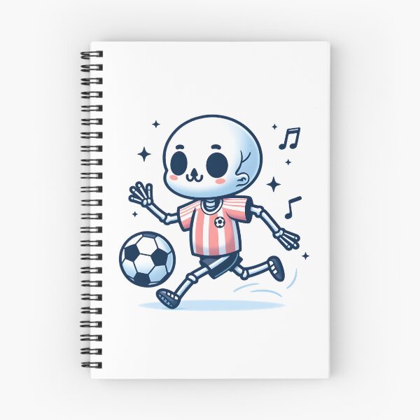 Item preview, Kawaii Whimsical Skeleton Playing Soccer With Sports Jersey designed and sold by CanvasCutie.