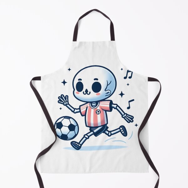 Item preview, Kawaii Whimsical Skeleton Playing Soccer With Sports Jersey designed and sold by CanvasCutie.
