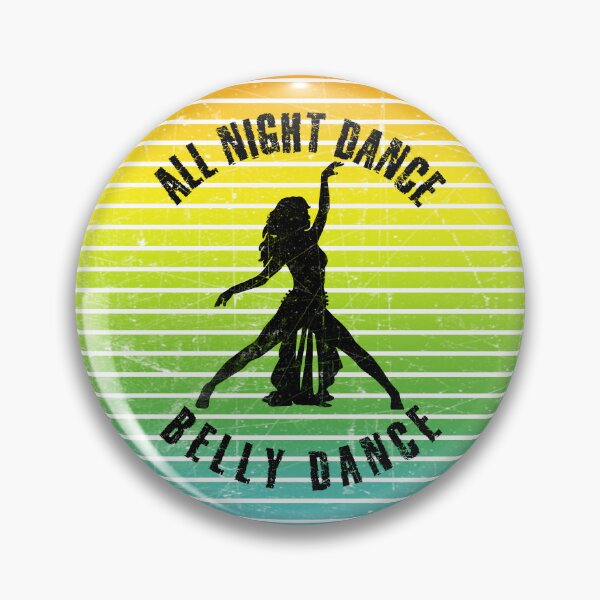 Item preview, Black silhouette of a woman dancing belly dsnce against a background of colorful stripes designed and sold by HarridanCreates.