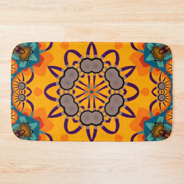 Item preview, Yellow  And Blue Spanish Style Geometric Abstract  designed and sold by Pretty-Bird.