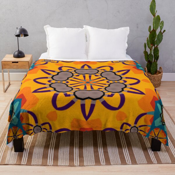Item preview, Yellow  And Blue Spanish Style Geometric Abstract  designed and sold by Pretty-Bird.