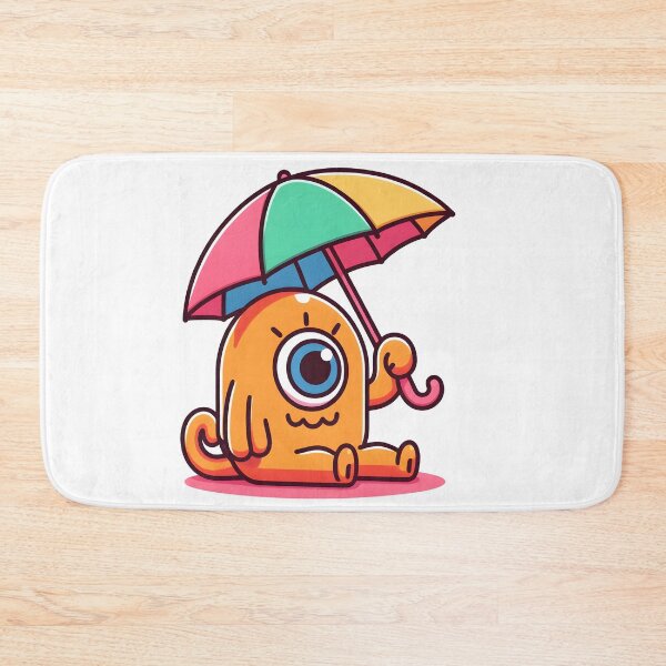 Item preview, Kawaii Sunny Cyclops With A Colorful Umbrella Hat designed and sold by CanvasCutie.