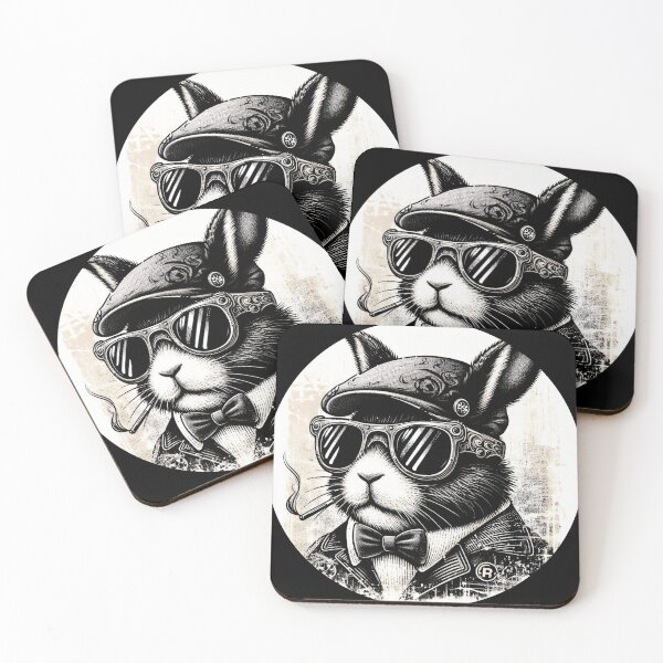 Item preview, bunny wearing sunglasses and a hat designed and sold by Mechanical-Artt.