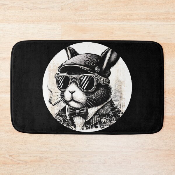 Item preview, bunny wearing sunglasses and a hat designed and sold by Mechanical-Artt.