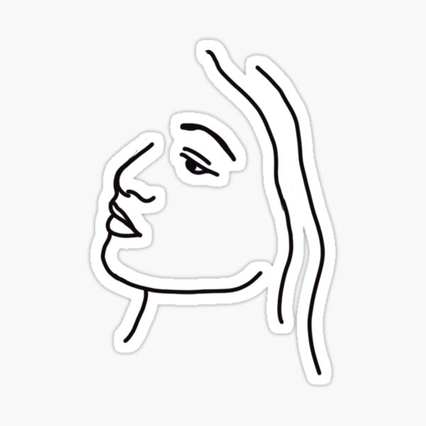 Minimalist Lineart - Portrait Sticker