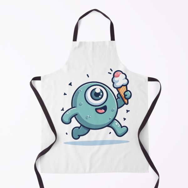 Item preview, Kawaii Jubilant Cyclops With Ice Cream Cone designed and sold by CanvasCutie.