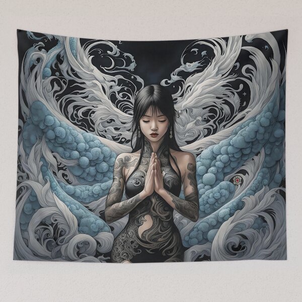 Item preview, Oriental Geisha Prayer Tsunami Eye Voodoo designed and sold by eyevoodoo.