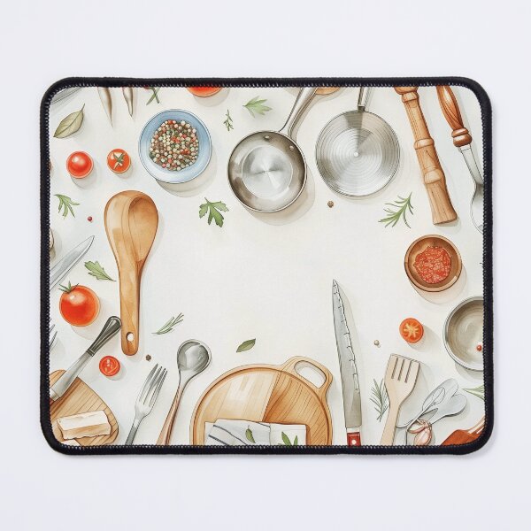 Item preview, kitchen flatlay designed and sold by PricklyPeanut.