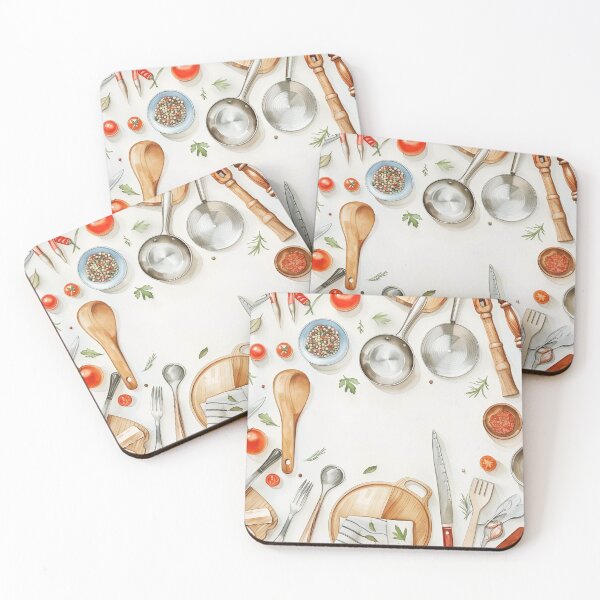 Item preview, kitchen flatlay designed and sold by PricklyPeanut.