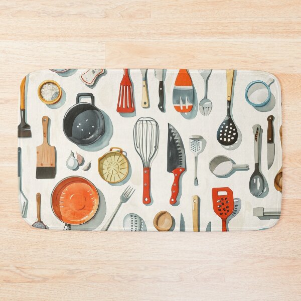 Item preview, kitchen flatlay designed and sold by PricklyPeanut.