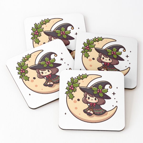 Item preview, Kawaii Merry Witch With Holly Cape designed and sold by CanvasCutie.