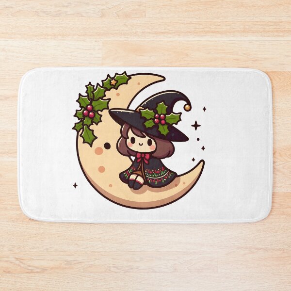 Item preview, Kawaii Merry Witch With Holly Cape designed and sold by CanvasCutie.