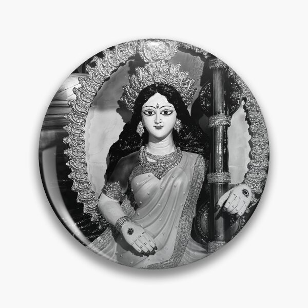 Item preview, Discover the divine essence of Hindu Devi Saraswat in Black and hitei, the embodiment of wisdom and creativity designed and sold by FCEalin.