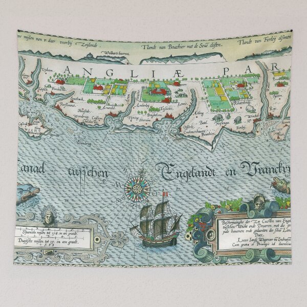 Item preview, Vintage Nautical Navigation Compass Map designed and sold by Blok45.