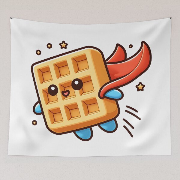 Item preview, Kawaii Waffle With Cape designed and sold by CanvasCutie.