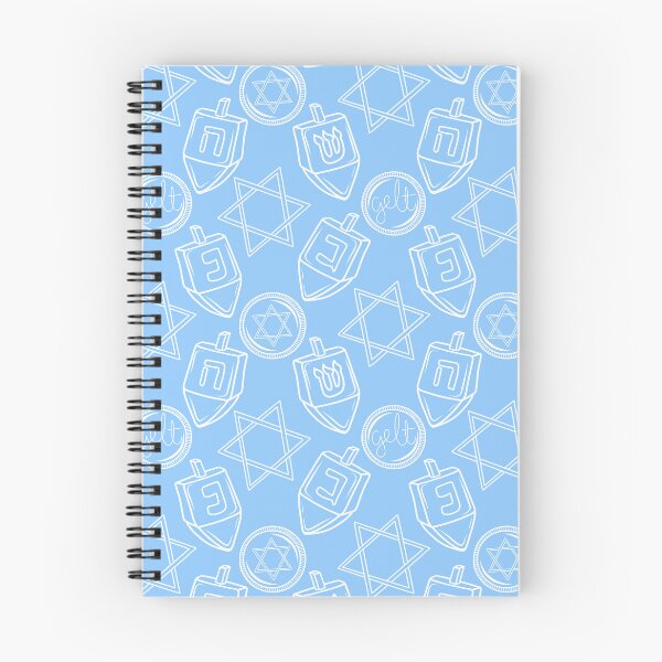 Item preview, Hand Drawn Blue and White Chalkboard Hanukkah Doodle Pattern, made by EndlessEmporium designed and sold by EndlessEmporium.