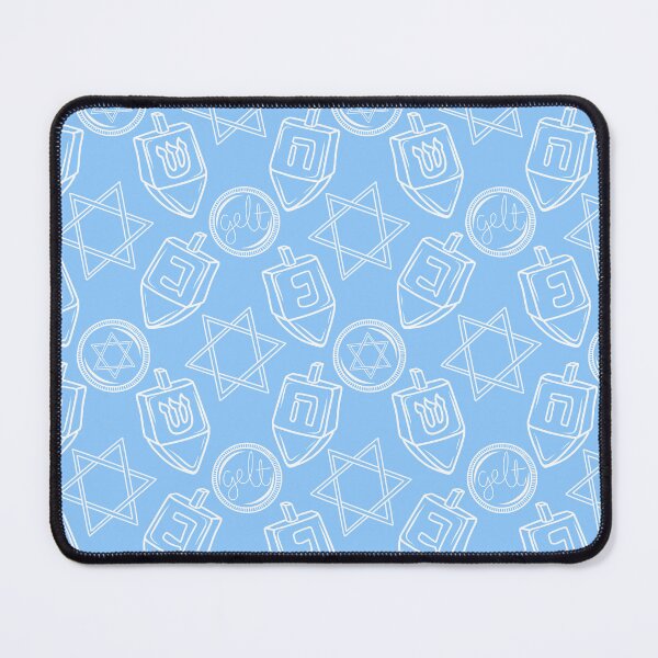 Item preview, Hand Drawn Blue and White Chalkboard Hanukkah Doodle Pattern, made by EndlessEmporium designed and sold by EndlessEmporium.