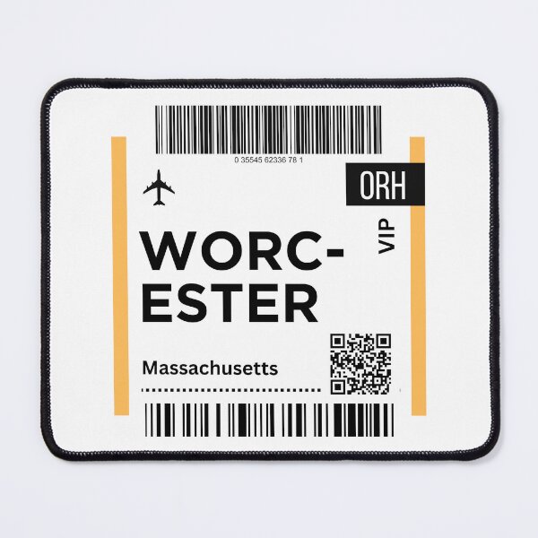Item preview, Worcester, Massachusetts Airplane Boarding pass designed and sold by RoamInk.
