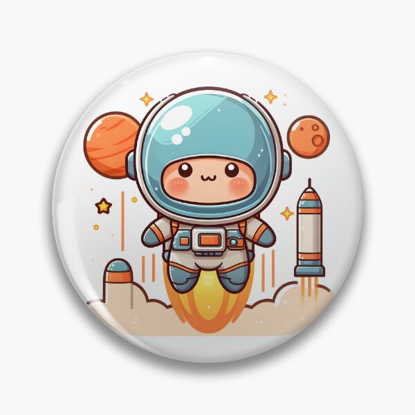 Item preview, Kawaii Space Explorer With Space Helmet designed and sold by CanvasCutie.