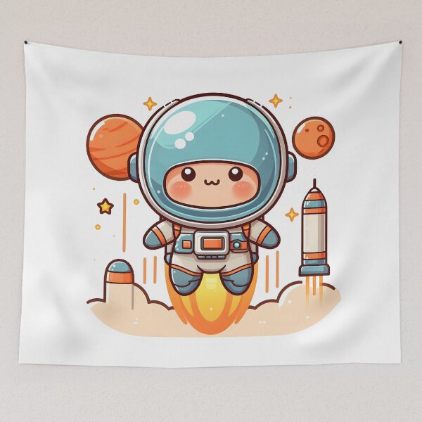 Item preview, Kawaii Space Explorer With Space Helmet designed and sold by CanvasCutie.