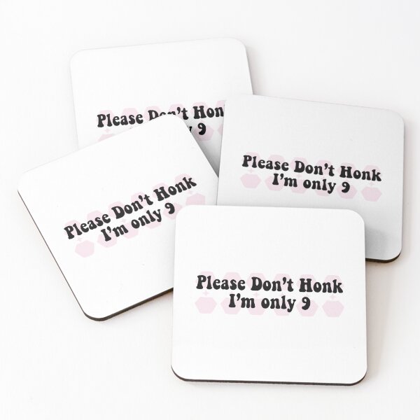 Item preview, Please Don't Honk I'm Only 9 Funny Meme Bumper designed and sold by BUMPER-STICKERS.