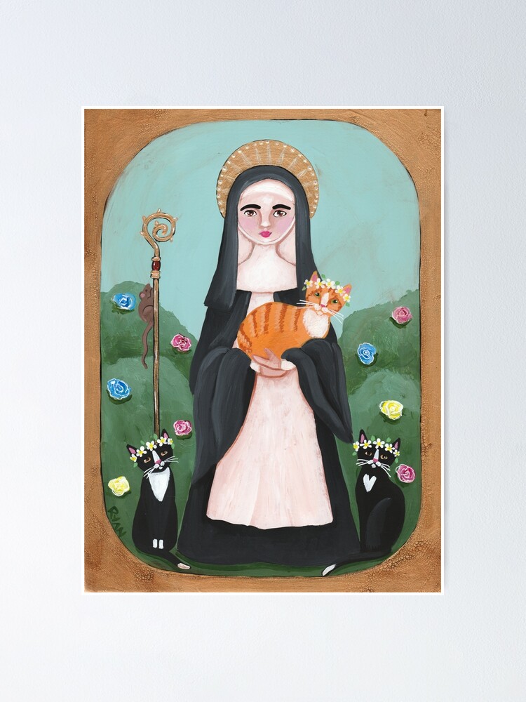 Saint Gertrude of Nivelles and Cat