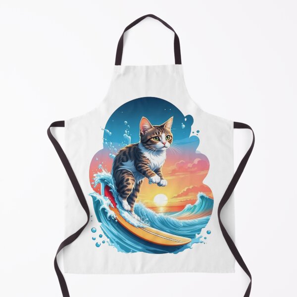 Item preview, Cat, Surf and Waves designed and sold by Digital Dreams Arts.
