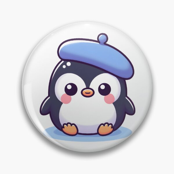 Item preview, Kawaii Penguin With Beret designed and sold by CanvasCutie.