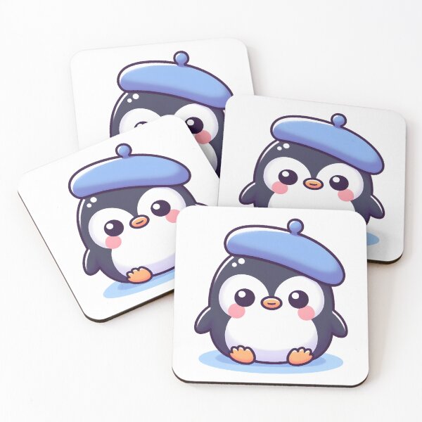 Item preview, Kawaii Penguin With Beret designed and sold by CanvasCutie.